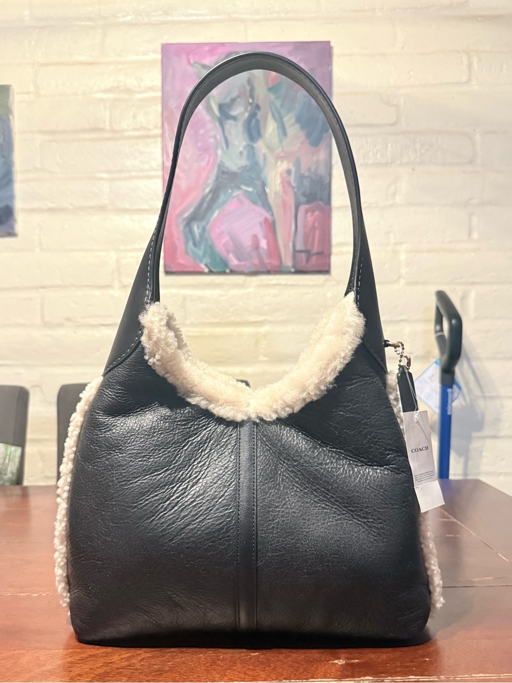 Coach Brooklyn Sherling Leather Shoulder Bag - NWT
